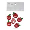 Nálepky polyresin Jablíčka červená 3cm, 6ks