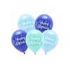 Eko balónky Happy Birthday modré 5ks