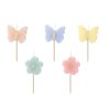 Dortové svíčky motýlci 3,5cm 5ks