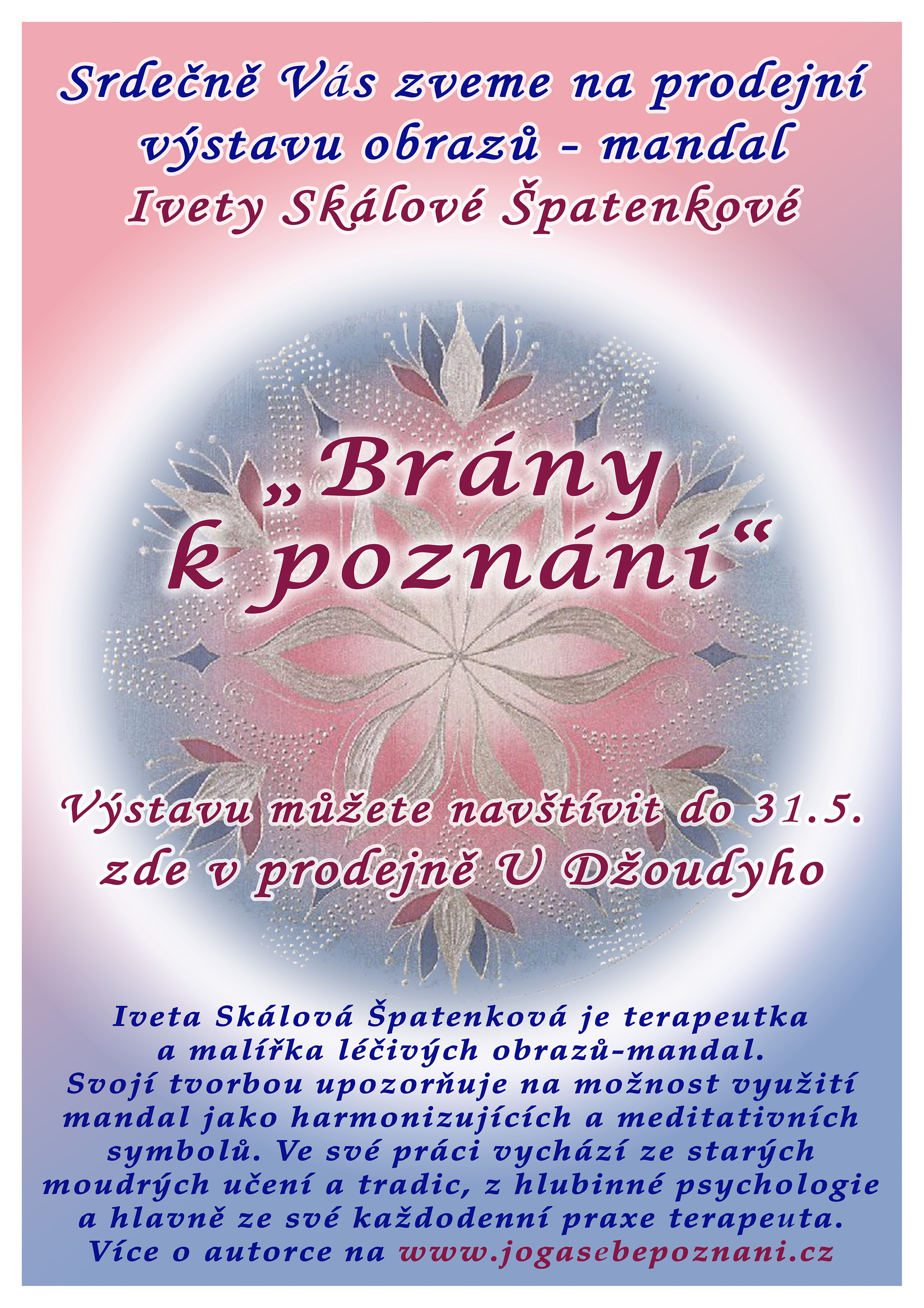 VÝSTAVA: Prodejní výstava obrazů - mandal od autorky Ivety Skálové Špatenkové (PRODLOUŽENA do 11.6.2021)