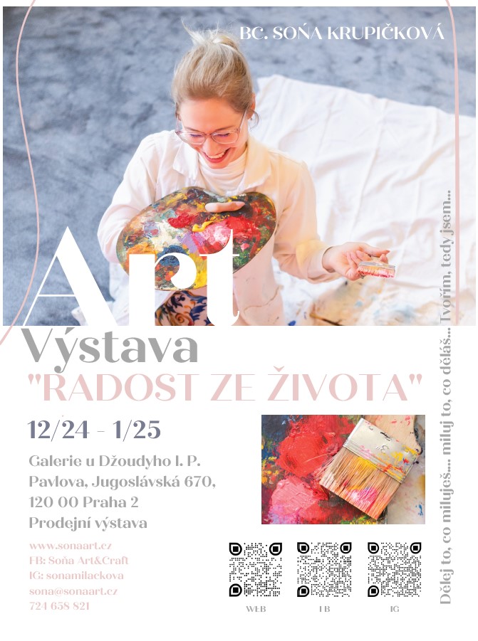Výstava "Radost ze života" - PROSINEC 2024 - LEDEN 2025 - Bc. Soňa Krupičková