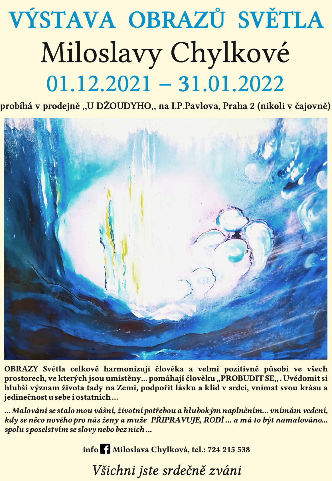 VÝSTAVA: OBRAZY SVĚTLA - Miloslava Chylková - 1.12.2021 - 31.01.2022