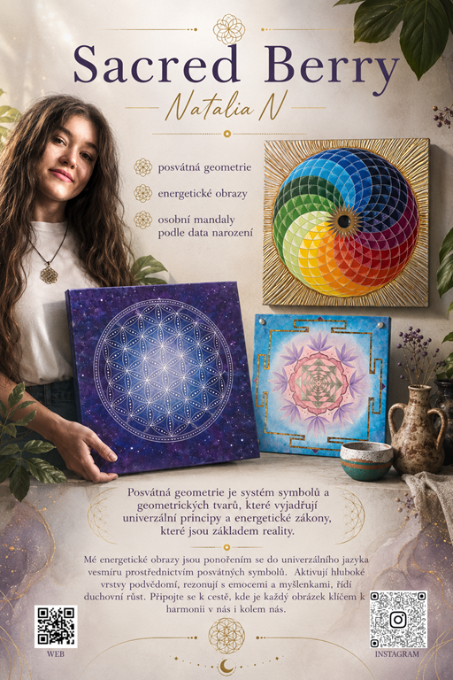 Prodejní výstava obrazů Sacred Berry Natalie N Srpen - Září 2026