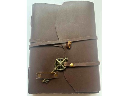 Kožený deník - velký L ruční papír