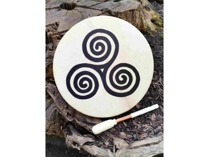 Buben 40 cm Keltská spirála + palička