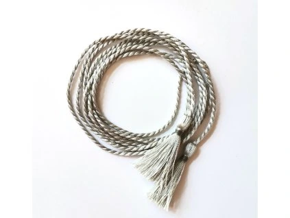 Hedvábná šňůrka - šedá