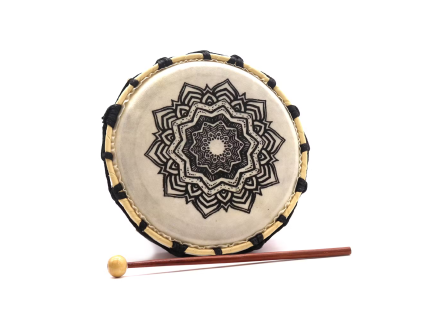 Hamsa Šamanistický Buben s hůlkou 20 cm