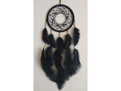 Lapač snů Černý exclusive s obsidiánem 11 cm