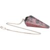 rhodonite faceted pendulum fac242