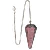 rhodonite faceted pendulum fac24