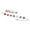 isis pendulum in silver bath with chakras pla232