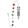 isis pendulum in silver bath with chakras pla23