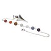 long point pendulum in silver bath with chakras2
