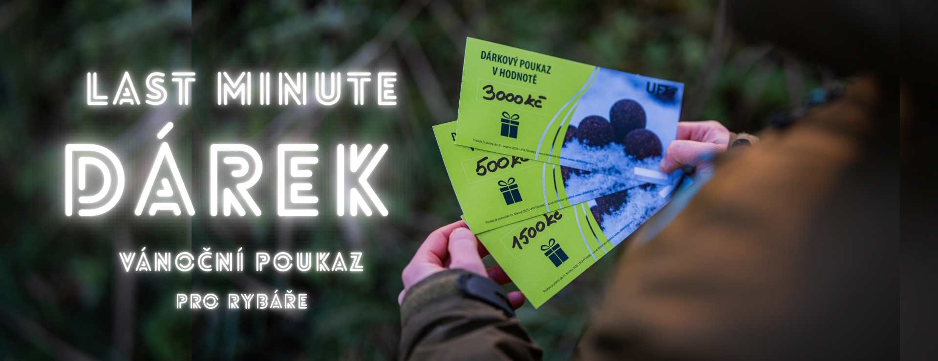 Dárkový poukaz pro rybáře od UFO Fishing na všechny produkty