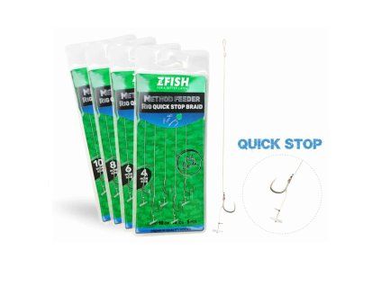 Návazec Method Feeder Rig Quick Stop Braid