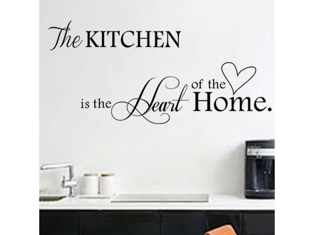 Samolepka na zeď do kuchyně Home citát 66x15cm - U Foťáka