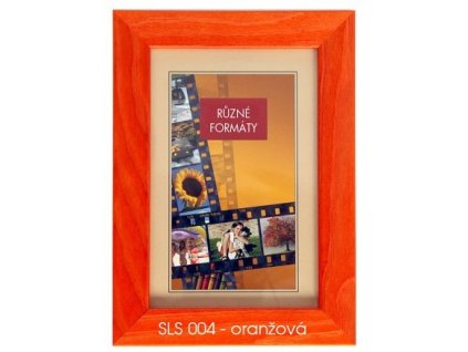 Fotorámeček dřevěný SLS 10x15 - 04 oranžový