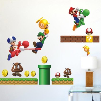 samolepky na zed mario 4