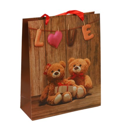 DÁRKOVÁ TAŠKA 26x32 MEDVÍDCI LOVE