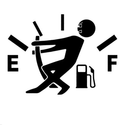 Samolepka na auto Vysoká spotřeba benzínu