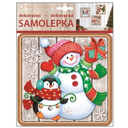 Samolepky na zeď 3D SNĚHULÁK A TUČŇÁK