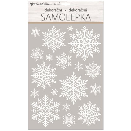 Samolepka okenní se třpytivým efektem 30x50 cm vločky