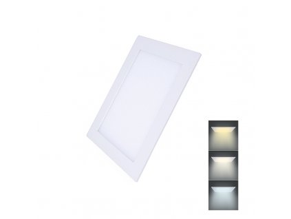 Solight LED mini panel CCT, podhledový, 12W, 900lm, 3000K, 4000K, 6000K, čtvercový