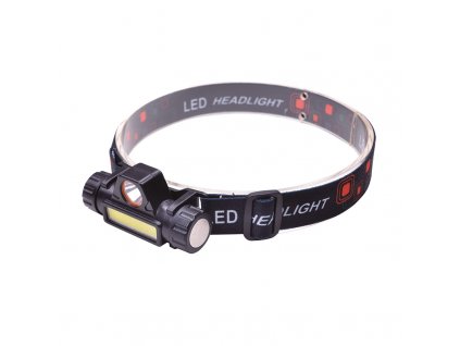 Solight LED čelová nabíjecí svítilna, 3W + COB,150 + 60lm, Li-Ion