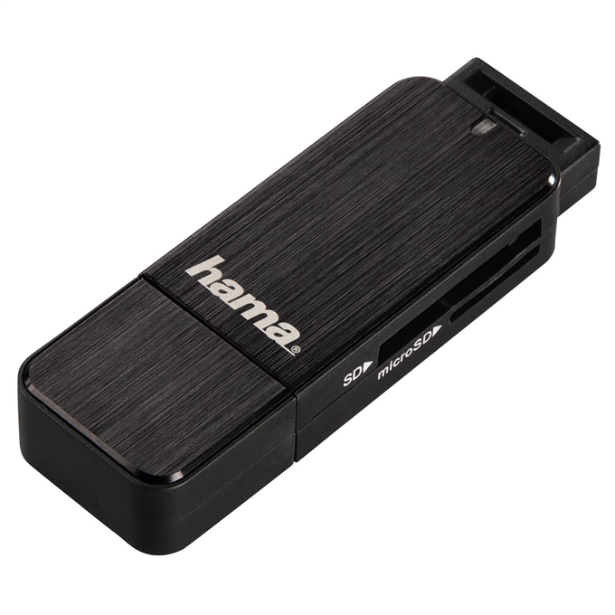 Levně Hama Čtečka karet USB 3.0 SD/microSD, černá