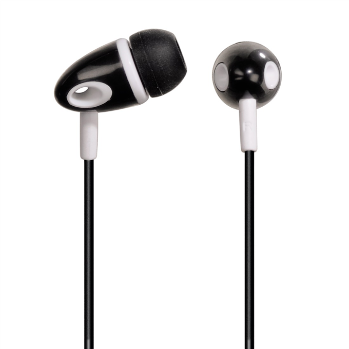 Sluchátka ME-298, silikonové špunty, černá/bílá HAMA