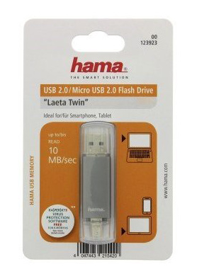 Levně Hama USB FLASH Laeta Twin 32GB duo