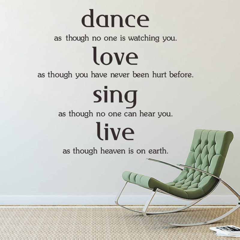 Samolepky na zeď Dance Love Sing Live 42x39cm