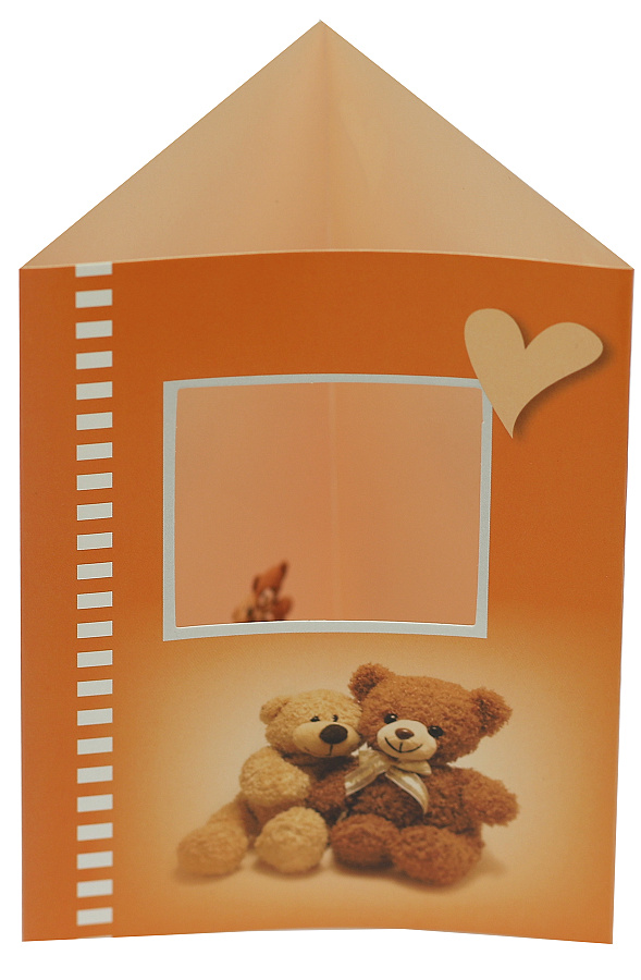 Fotorámeček 10x15 cm papírový - dětský oranžový
