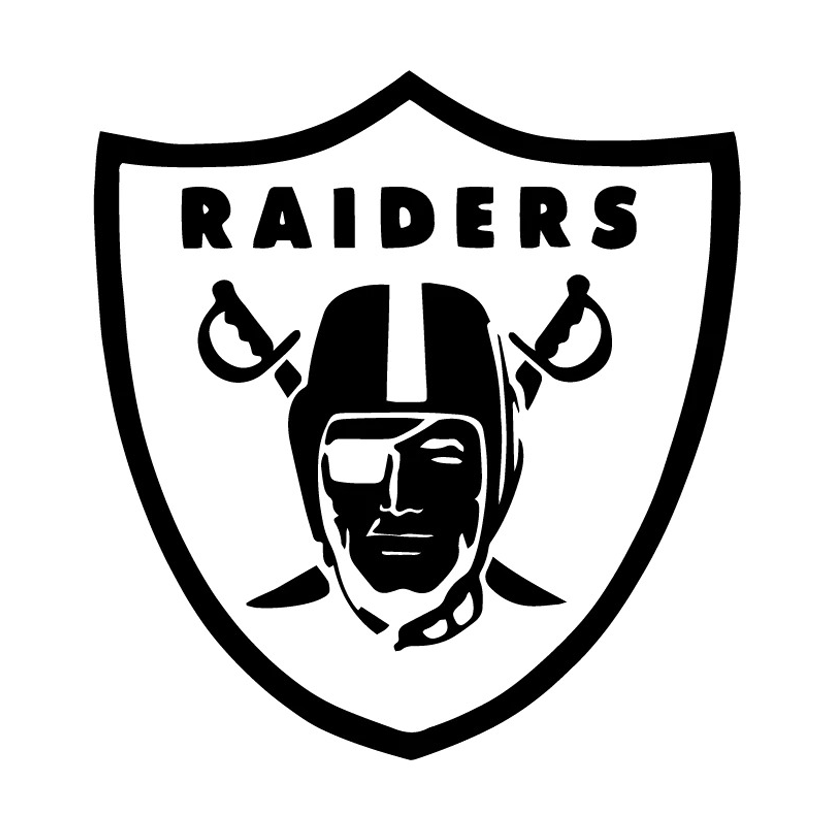 Samolepka na auto Raiders Americký fotbal Barva: Černá