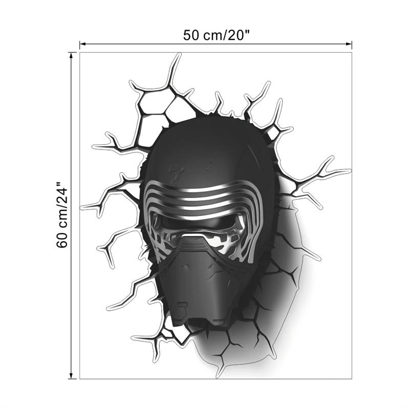 Levně U Foťáka Samolepka na zeď 3D KYLO REN 50X60 cm