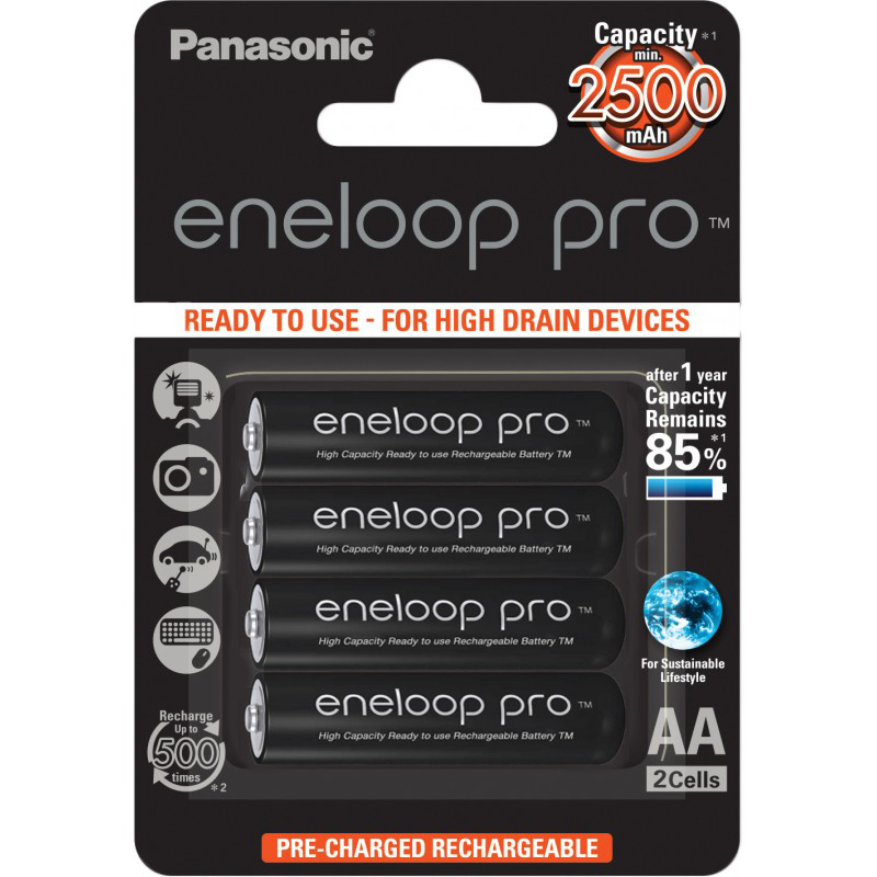 Levně Panasonic Baterie Ni-MH AA 2500 mAh eneloop pro