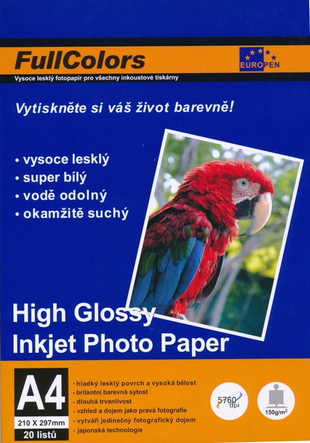 Fotopapír Ink Jet jednostranný 150g/m2 A4 LESKLÝ - 7878