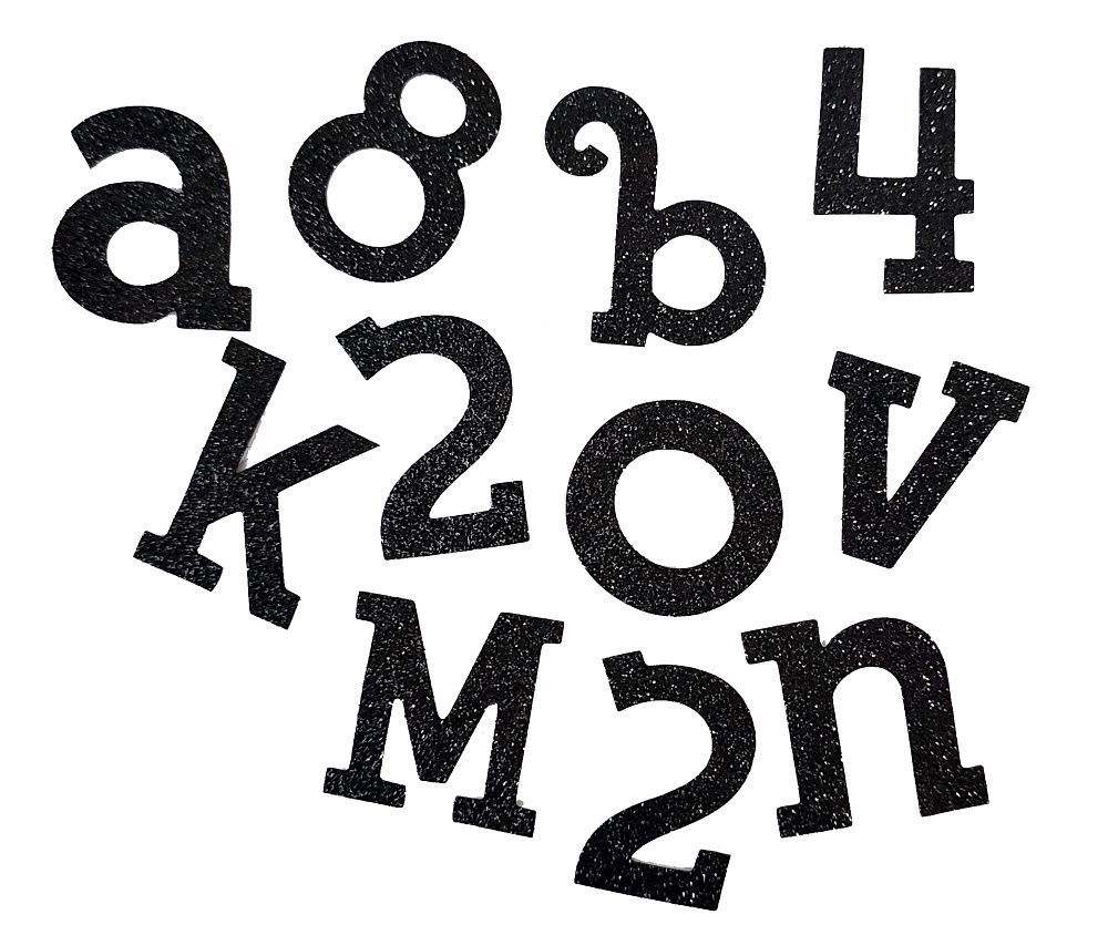 Nálepky do fotoalba abeceda MAXI černá