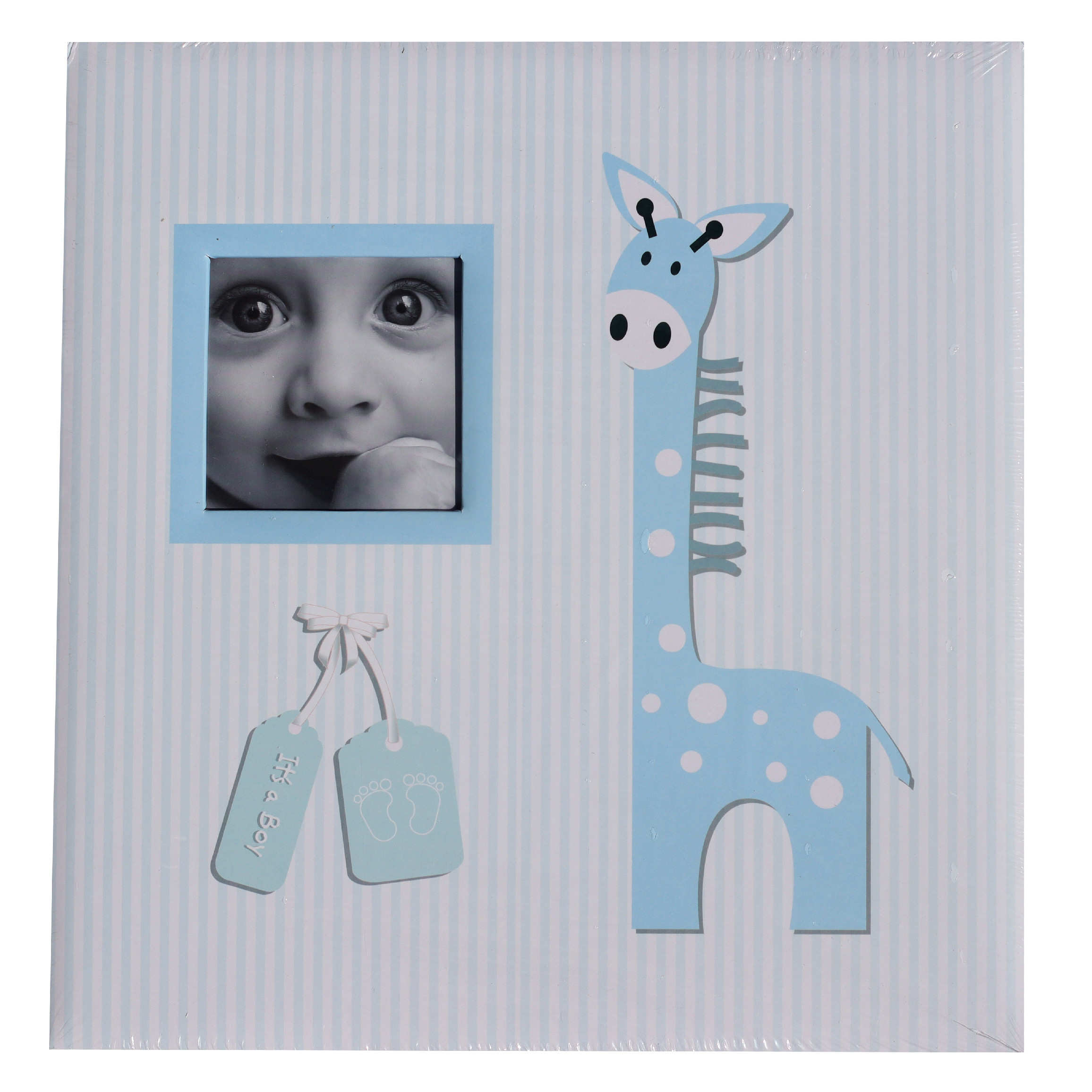 Samolepící fotoalbum modré 40 stran - Žirafa