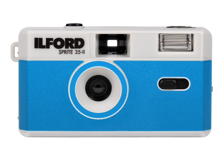 Fotoaparát na kinofilm - ILFORD Splite 35-II modrý