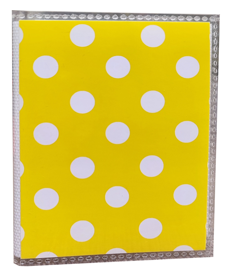 FOTOALBUM malé 7x9,5 cm - INSTAX žlutý, bílý puntík