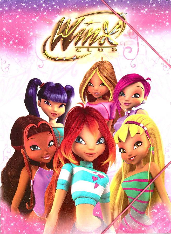 Desky s gumičkou Winx Club parta