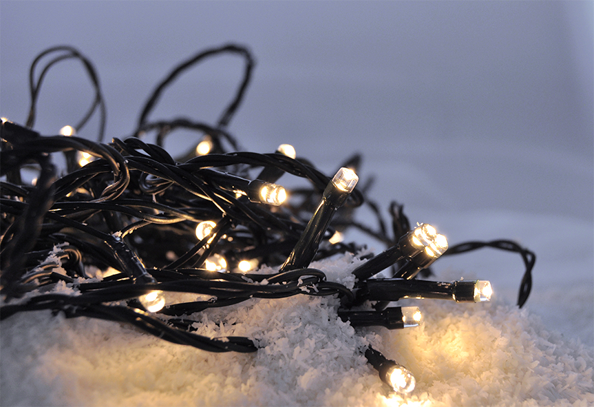 Levně Solight LED venkovní vánoční řetěz, 400 LED, 20m, přívod 5m, 8 funkcí, IP44, teplá bílá