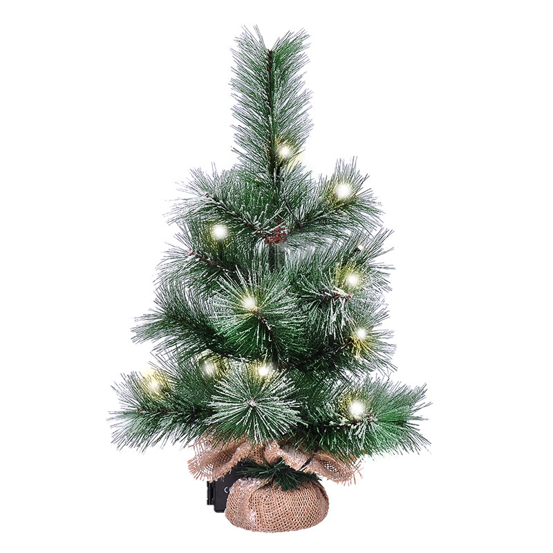 Levně Solight vánoční stromek 45cm, 15LED, 3x AA, IP44 časovač