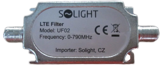 Levně Solight pásmový LTE filtr, rozsah 0-790MHz, max. 60. kanál DvB-T