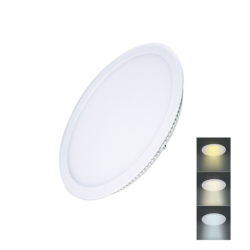 Levně Solight LED mini panel CCT, podhledový, 12W, 900lm, 3000K, 4000K, 6000K, kulatý