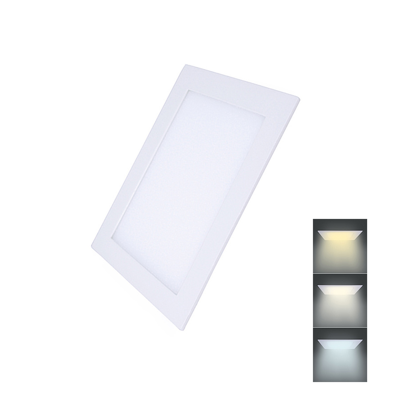 Solight LED mini panel CCT, podhledový, 12W, 900lm, 3000K, 4000K, 6000K, čtvercový