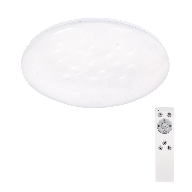 Levně Solight LED stropní světlo Star, kulaté, 24W, 2400lm, dálkové ovládání, 37cm