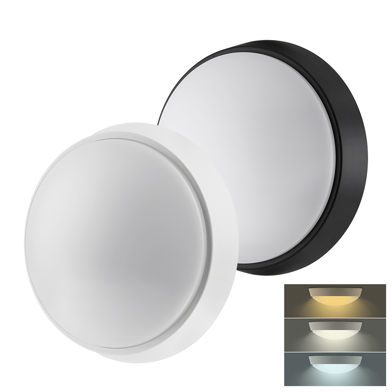 Levně Solight LED venkovní osvětlení s nastavitelnou CCT, 12W, 900lm, 22cm, 2v1 - bílý a černý kryt
