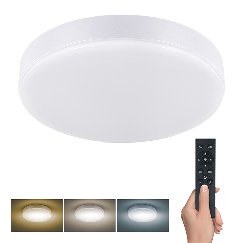 Solight LED osvětlení LECCE s dálkový ovladačem, 50W, 3000lm, 40cm, změna chromatičnosti, stmívatelné, bílá